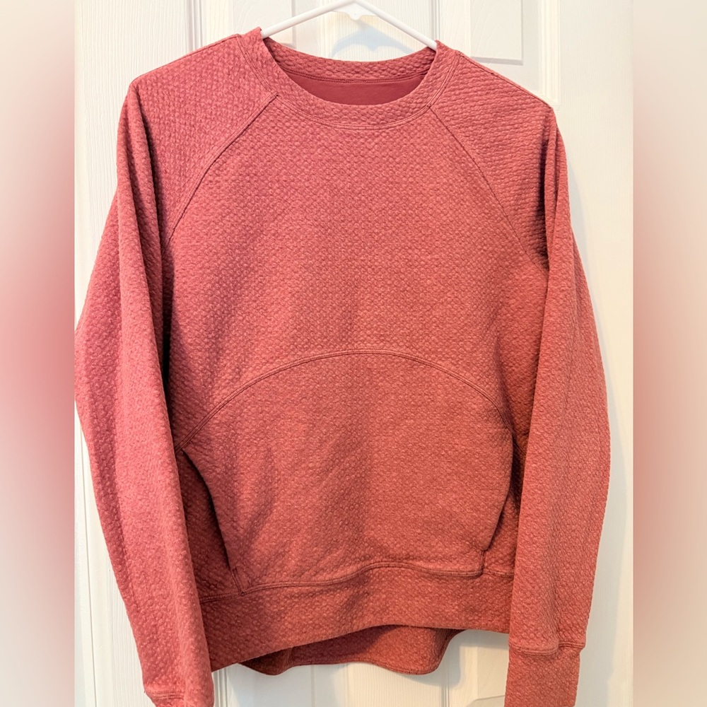 lululemon athletica Textured Pink Sweatshirt